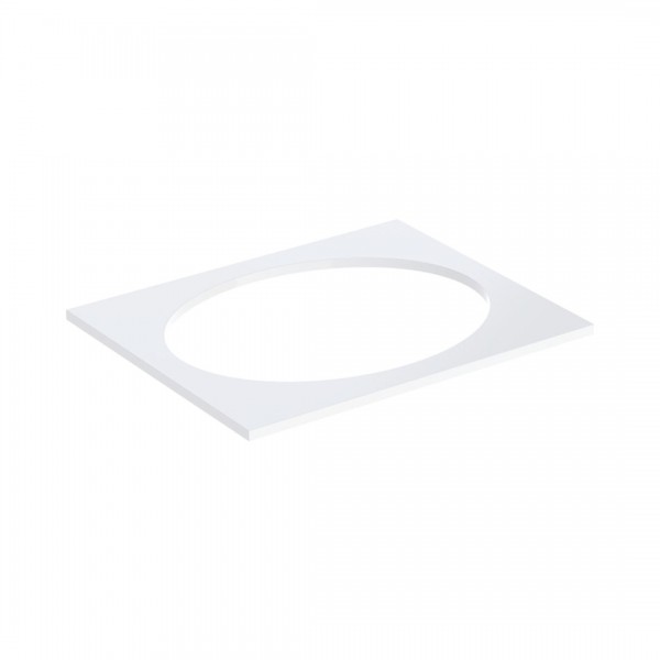 Geberit Selnova Square blat 59,1x47,5 cm pod umywalkę wpuszczaną w blat biały połysk 502.860.00.1