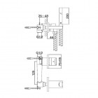 Kohlman Excelent bateria bidetowa podtynkowa do bidetu lub WC QW135H