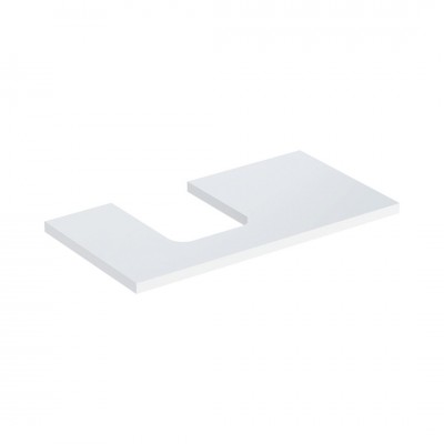 Geberit One blat 89,4x47,3 cm do umywalki nablatowej w kształcie misy lewy biały połysk 505.293.00.1