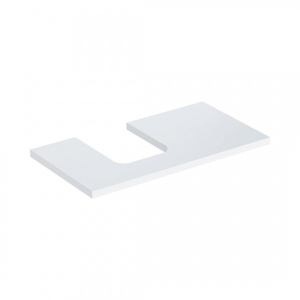 Geberit One blat 89,4x47,3 cm do umywalki nablatowej w kształcie misy lewy biały połysk 505.293.00.1