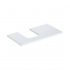 Geberit One blat 89,4x47,3 cm do umywalki nablatowej w kształcie misy lewy biały połysk 505.293.00.1