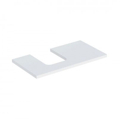 Geberit One blat 89,4x47,3 cm do umywalki nablatowej w kształcie misy lewy biały mat 505.293.00.2
