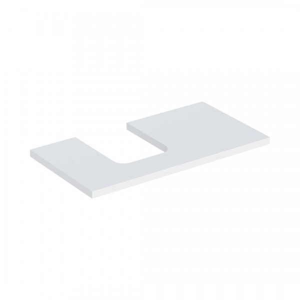 Geberit One blat 89,4x47,3 cm do umywalki nablatowej w kształcie misy lewy biały mat 505.293.00.2