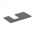 Geberit One blat 89,4x47,3 cm do umywalki nablatowej w kształcie misy lewy lava mat 505.293.00.3