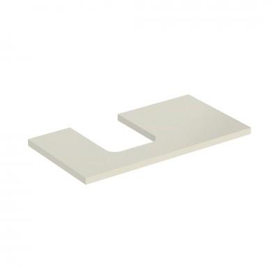 Geberit One blat 89,4x47,3 cm do umywalki nablatowej w kształcie misy lewy szary piaskowy połysk 505.293.00.4