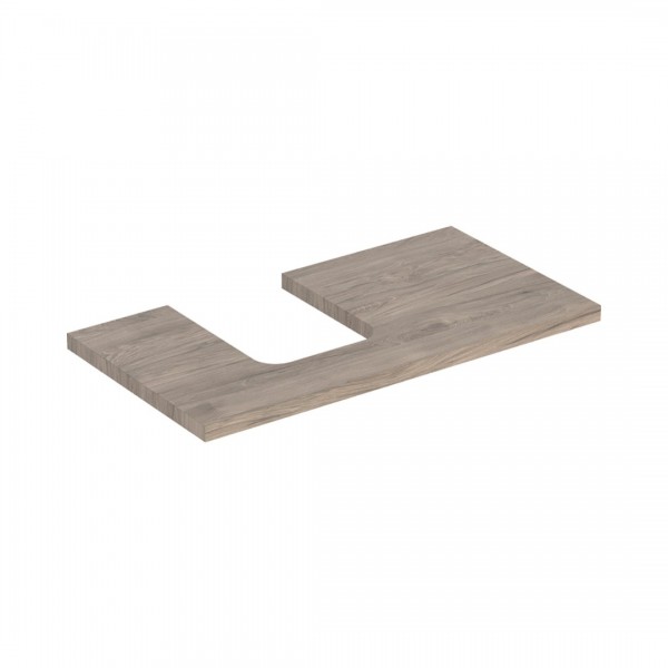 Geberit One blat 89,4x47,3 cm do umywalki nablatowej w kształcie misy lewy orzech hickory 505.293.00.6