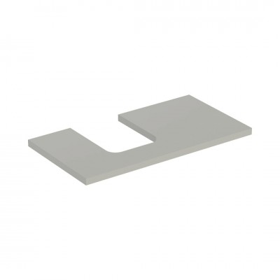 Geberit One blat 89,4x47,3 cm do umywalki nablatowej w kształcie misy lewy szary beżowy 505.293.00.7