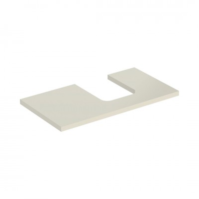 Geberit One blat 89,4x47,3 cm do umywalki nablatowej w kształcie misy prawy szary piaskowy połysk 505.313.00.4