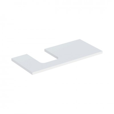 Geberit One blat 104,2x47,3 cm do umywalki nablatowej w kształcie misy lewy biały połysk 505.294.00.1
