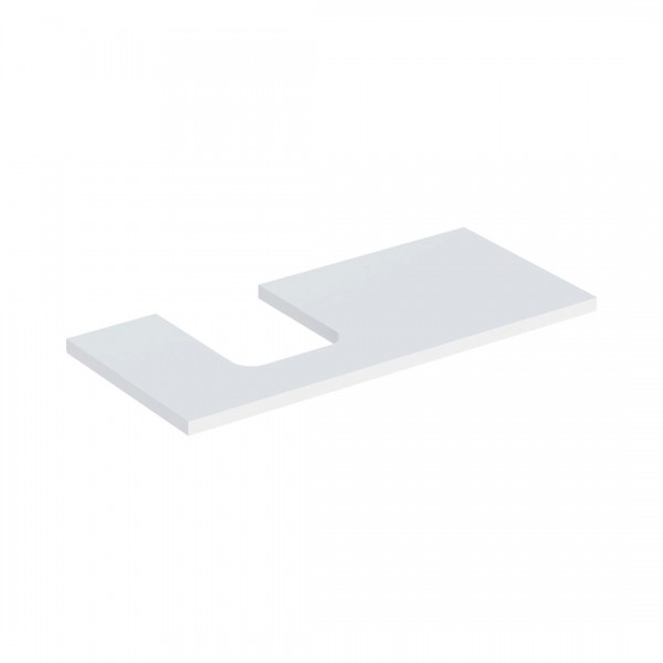 Geberit One blat 104,2x47,3 cm do umywalki nablatowej w kształcie misy lewy biały mat 505.294.00.2