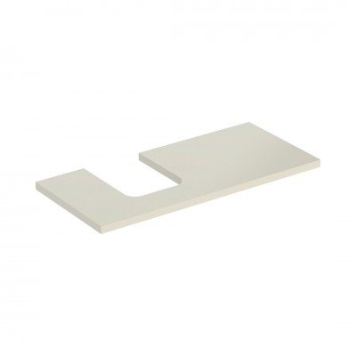 Geberit One blat 104,2x47,3 cm do umywalki nablatowej w kształcie misy lewy szary piaskowy połysk 505.294.00.4