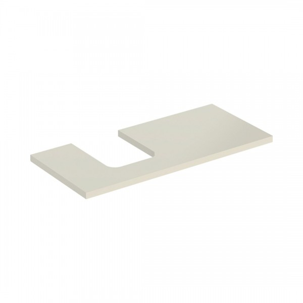 Geberit One blat 104,2x47,3 cm do umywalki nablatowej w kształcie misy lewy szary piaskowy połysk 505.294.00.4