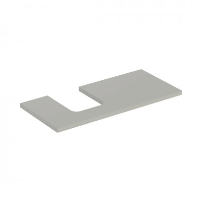 Geberit One blat 104,2x47,3 cm do umywalki nablatowej w kształcie misy lewy szary beżowy 505.294.00.7