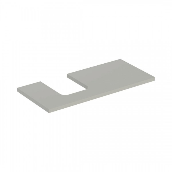 Geberit One blat 104,2x47,3 cm do umywalki nablatowej w kształcie misy lewy szary beżowy 505.294.00.7