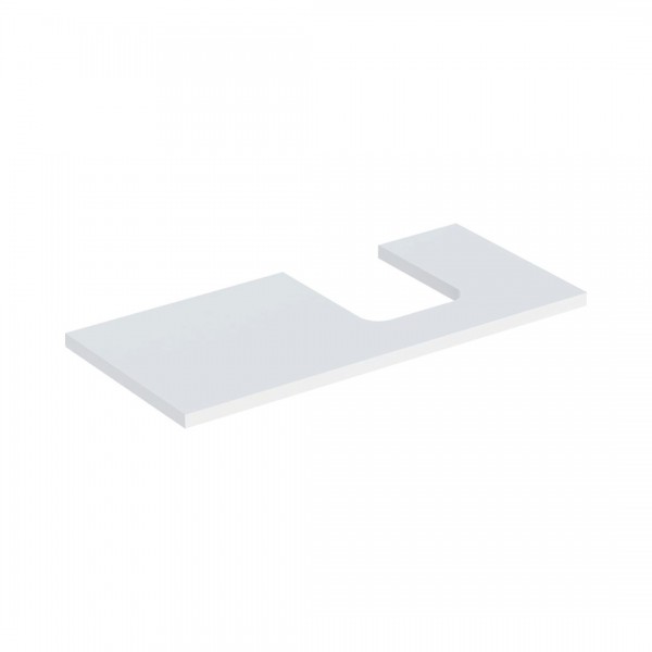 Geberit One blat 104,2x47,3 cm do umywalki nablatowej w kształcie misy prawy biały mat 505.314.00.2