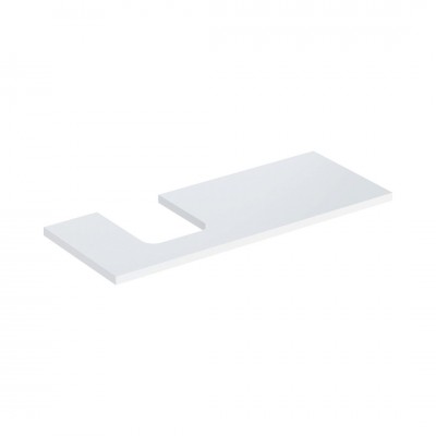 Geberit One blat 119x47,3 cm do umywalki nablatowej w kształcie misy lewy biały połysk 505.295.00.1