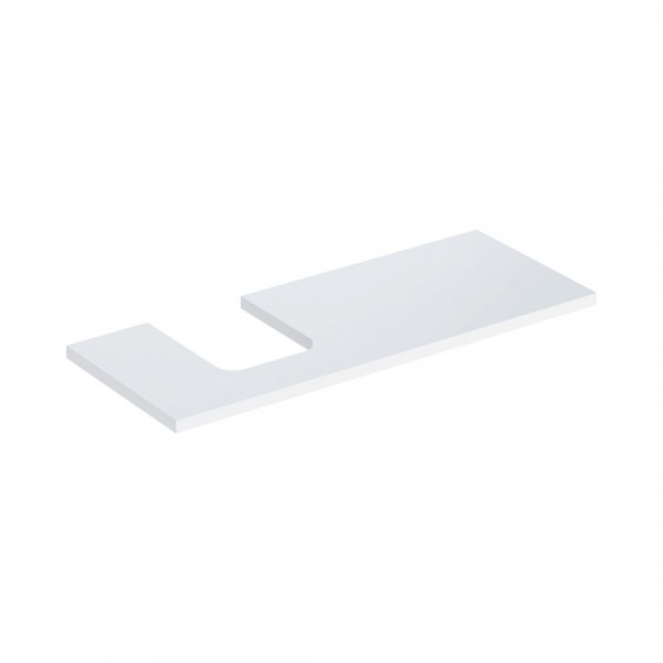 Geberit One blat 119x47,3 cm do umywalki nablatowej w kształcie misy lewy biały połysk 505.295.00.1