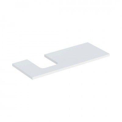 Geberit One blat 119x47,3 cm do umywalki nablatowej w kształcie misy lewy biały mat 505.295.00.2
