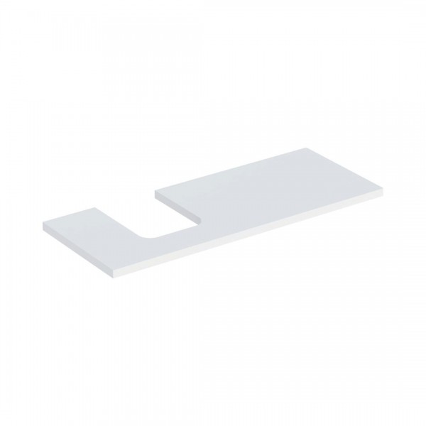 Geberit One blat 119x47,3 cm do umywalki nablatowej w kształcie misy lewy biały mat 505.295.00.2
