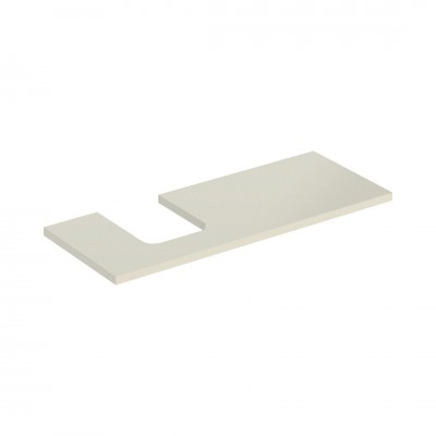 Geberit One blat 119x47,3 cm do umywalki nablatowej w kształcie misy lewy szary piaskowy mat 505.295.00.4