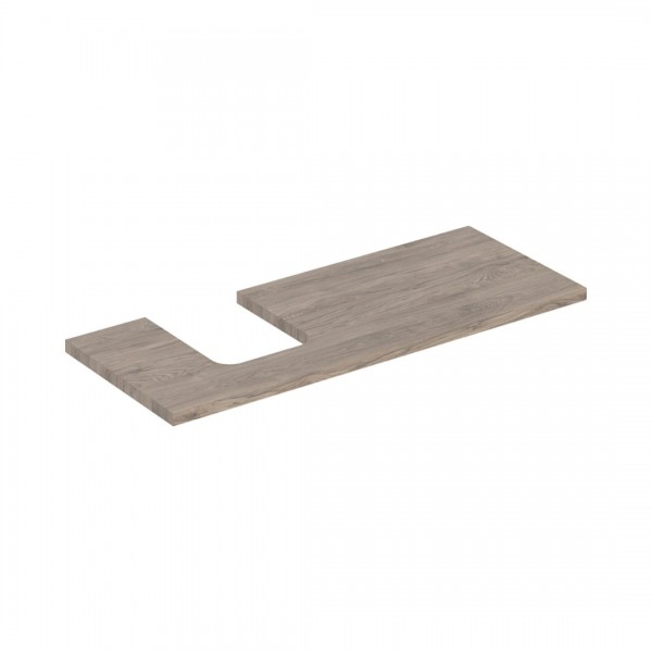 Geberit One blat 119x47,3 cm do umywalki nablatowej w kształcie misy lewy orzech hickory 505.295.00.6