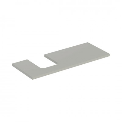 Geberit One blat 119x47,3 cm do umywalki nablatowej w kształcie misy lewy szary beżowy 505.295.00.7