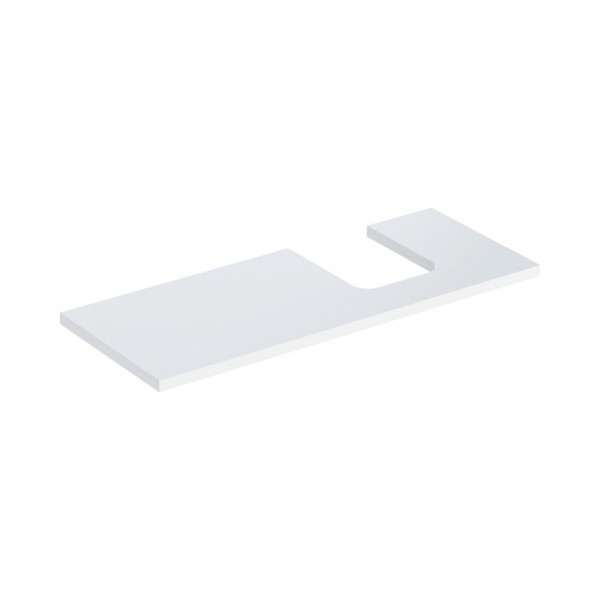 Geberit One blat 119x47,3 cm do umywalki nablatowej w kształcie misy prawy biały połysk 505.315.00.1