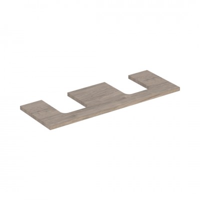 Geberit One blat 133.8x47,3 cm do umywalki nablatowej w kształcie misy orzech hickory 505.276.00.6