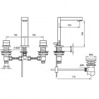 Kohlman Excelent bateria umywalkowa stojąca wysoka 3-otworowa