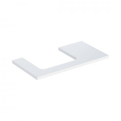 Geberit One blat 89,4x47,3 cm do prostokątnej umywalki nablatowej lewy biały połysk 505.303.00.1