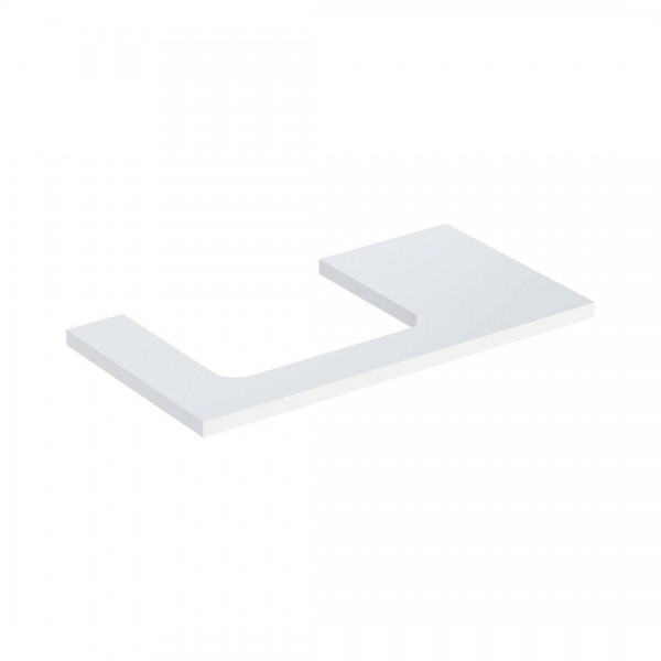 Geberit One blat 89,4x47,3 cm do prostokątnej umywalki nablatowej lewy biały połysk 505.303.00.1