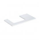 Geberit One blat 89,4x47,3 cm do prostokątnej umywalki nablatowej lewy biały połysk 505.303.00.1