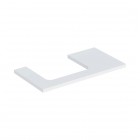 Geberit One blat 89,4x47,3 cm do prostokątnej umywalki nablatowej lewy biały mat 505.303.00.2