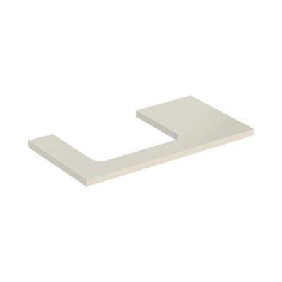 Geberit One blat 89,4x47,3 cm do prostokątnej umywalki nablatowej lewy szary piaskowy połysk 505.303.00.4