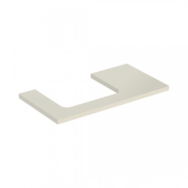 Geberit One blat 89,4x47,3 cm do prostokątnej umywalki nablatowej lewy szary piaskowy połysk 505.303.00.4