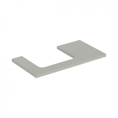 Geberit One blat 89,4x47,3 cm do prostokątnej umywalki nablatowej lewy szary beżowy mat 505.303.00.7