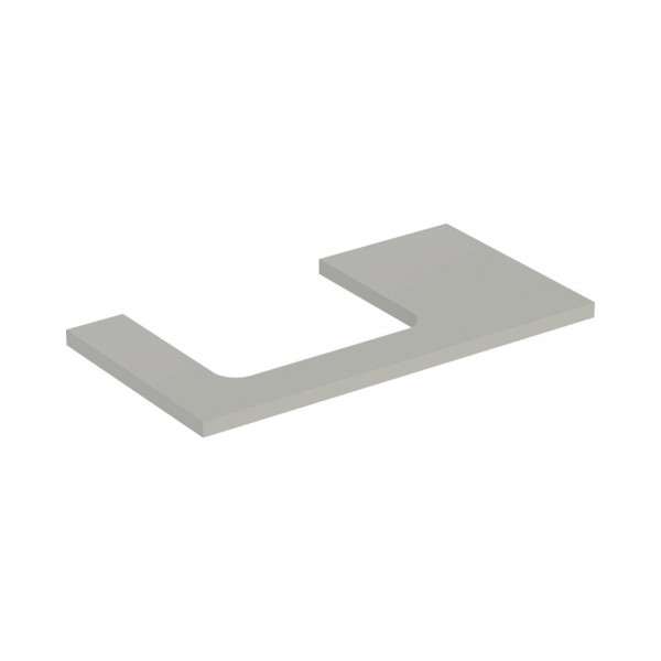 Geberit One blat 89,4x47,3 cm do prostokątnej umywalki nablatowej lewy szary beżowy mat 505.303.00.7