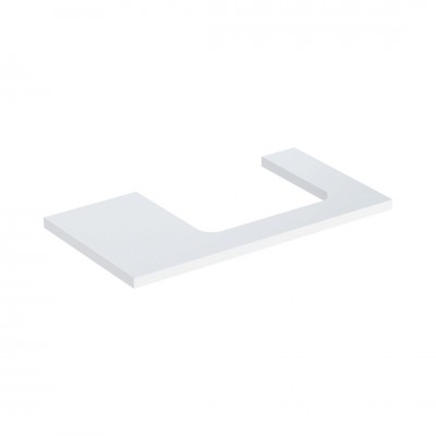 Geberit One blat 89,4x47,3 cm do prostokątnej umywalki nablatowej prawy biały połysk 505.323.00.1