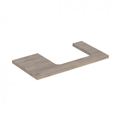 Geberit One blat 89,4x47,3 cm do prostokątnej umywalki nablatowej prawy orzech hickory 505.323.00.6