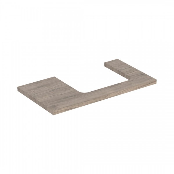 Geberit One blat 89,4x47,3 cm do prostokątnej umywalki nablatowej prawy orzech hickory 505.323.00.6