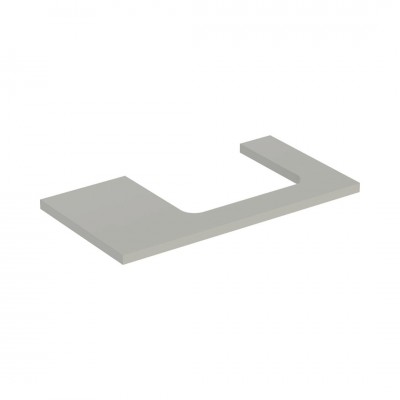 Geberit One blat 89,4x47,3 cm do prostokątnej umywalki nablatowej prawy szary beżowy mat 505.323.00.7