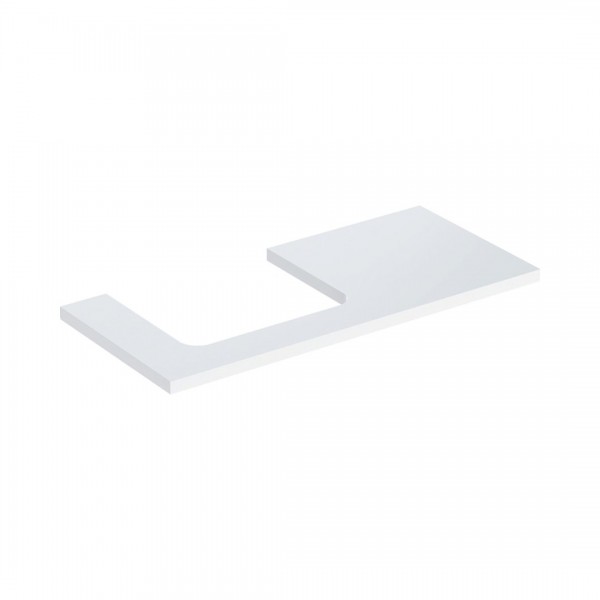 Geberit One blat 104,2x47,3 cm do prostokątnej umywalki nablatowej lewy biały połysk 505.304.00.1