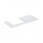 Geberit One blat 104,2x47,3 cm do prostokątnej umywalki nablatowej lewy biały połysk 505.304.00.1