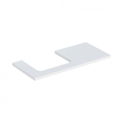 Geberit One blat 104,2x47,3 cm do prostokątnej umywalki nablatowej lewy biały mat 505.304.00.2