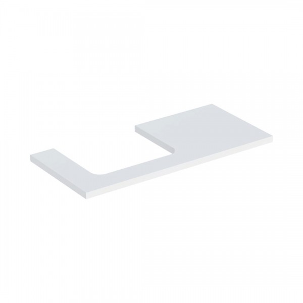 Geberit One blat 104,2x47,3 cm do prostokątnej umywalki nablatowej lewy biały mat 505.304.00.2