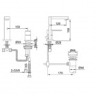 Kohlman Excelent bateria umywalkowa stojąca wysoka 2-otworowa