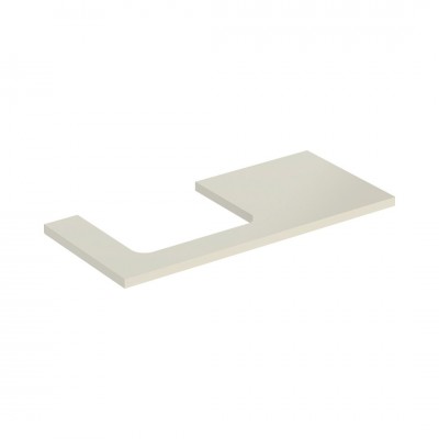 Geberit One blat 104,2x47,3 cm do prostokątnej umywalki nablatowej lewy szary piaskowy połysk 505.304.00.4