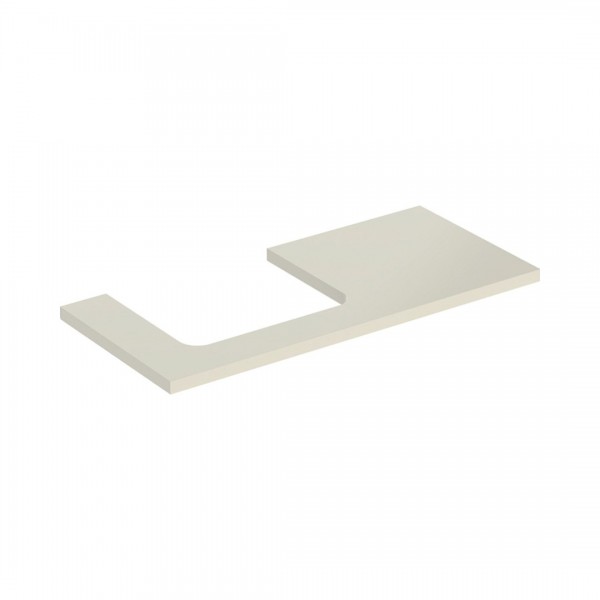 Geberit One blat 104,2x47,3 cm do prostokątnej umywalki nablatowej lewy szary piaskowy połysk 505.304.00.4