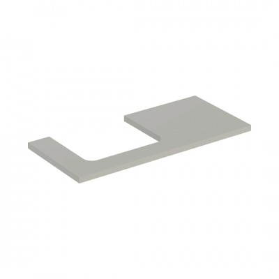 Geberit One blat 104,2x47,3 cm do prostokątnej umywalki nablatowej lewy szary beżowy mat 505.304.00.7