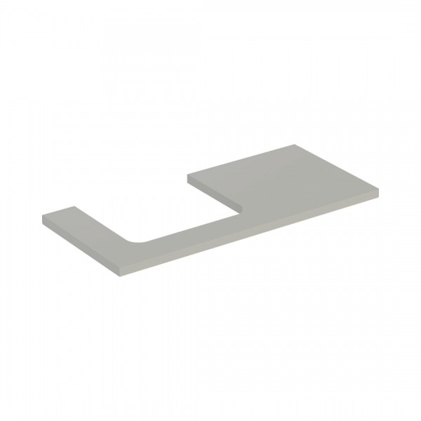 Geberit One blat 104,2x47,3 cm do prostokątnej umywalki nablatowej lewy szary beżowy mat 505.304.00.7